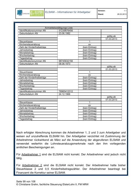 ELStAM – Informationen für Arbeitgeber - Elster