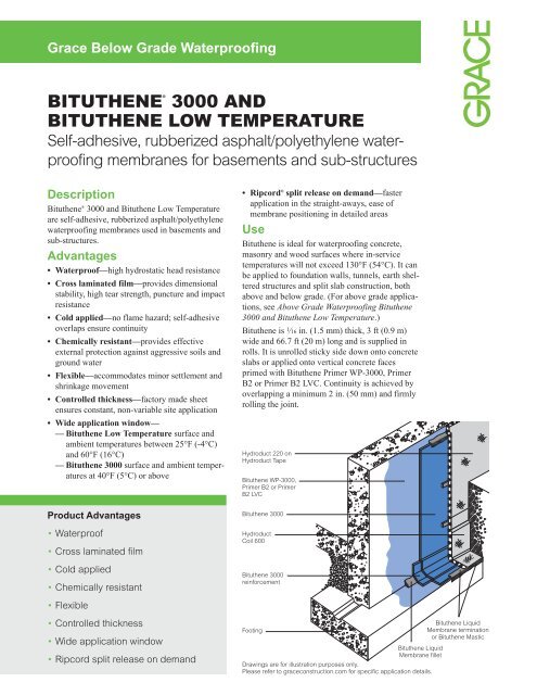 bituthene® 3000 and bituthene low temperature - Grace ...