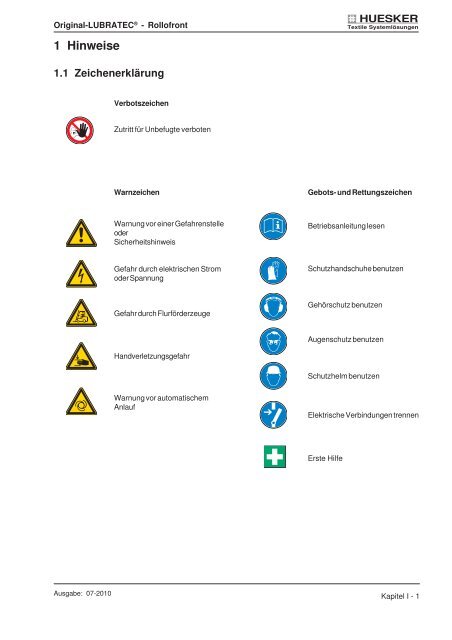 1 Hinweise - B+M Haus- und Agrotech AG