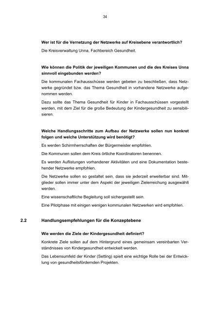 Netzwerktagung Kindergesundheit 25. Oktober 2007 In ... - Kreis Unna