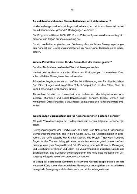 Netzwerktagung Kindergesundheit 25. Oktober 2007 In ... - Kreis Unna