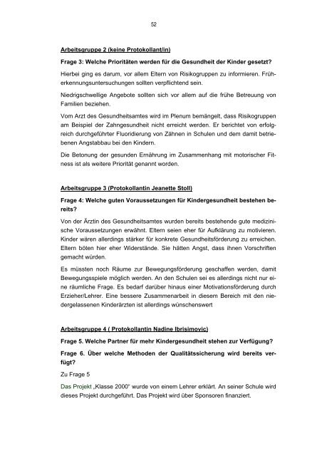 Netzwerktagung Kindergesundheit 25. Oktober 2007 In ... - Kreis Unna