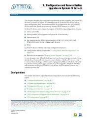 Configuration and Remote System Upgrades in Cyclone IV ... - Altera