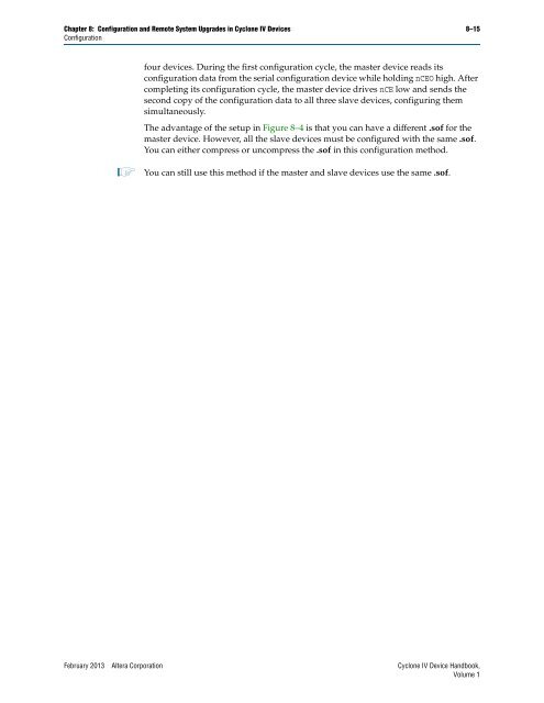 Configuration and Remote System Upgrades in Cyclone IV ... - Altera