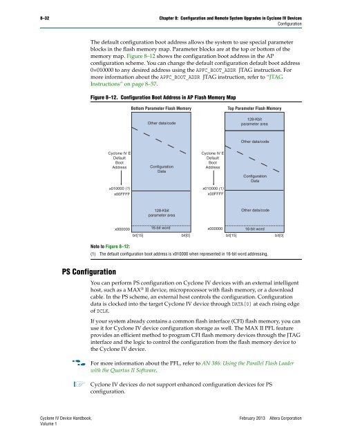 Configuration and Remote System Upgrades in Cyclone IV ... - Altera