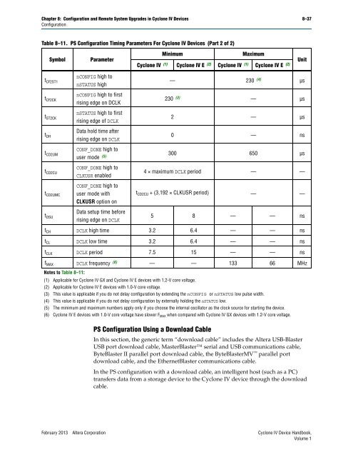 Configuration and Remote System Upgrades in Cyclone IV ... - Altera