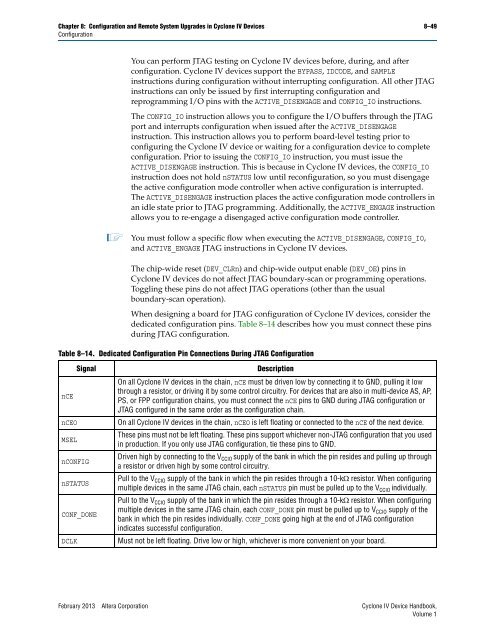 Configuration and Remote System Upgrades in Cyclone IV ... - Altera