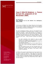 Case C-284/03 Belgium v. Temco Europe SA, judgment of 18 ...