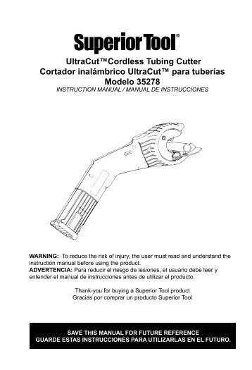 UltraCut™Cordless Tubing Cutter Cortador inalámbrico UltraCut ...