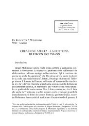 creazione aperta – la dottrina di jürgen moltmann - Perspectiva.pl