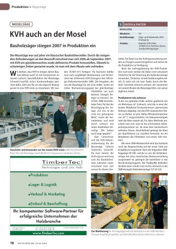 Holzkurier_14_KVH auch an der Mosel.pdf - TimberTec AG