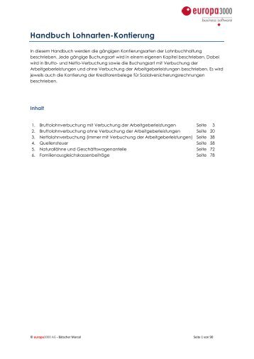 Handbuch Lohnarten-Kontierung - Best Informatik GmbH