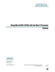 Using MicroC/OS-II RTOS with the Nios II Processor Tutorial - Altera