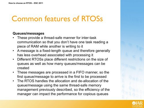 Choosing an RTOS - IAR Systems