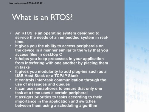 Choosing an RTOS - IAR Systems