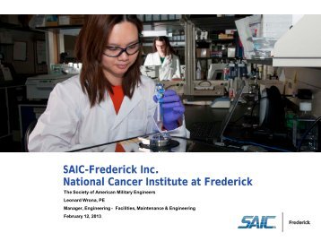 SAIC-Frederick Inc. National Cancer Institute at Frederick