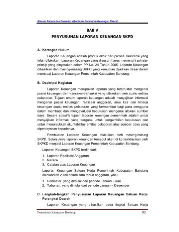 bab v penyusunan laporan keuangan skpd - Pemerintah Kabupaten ...