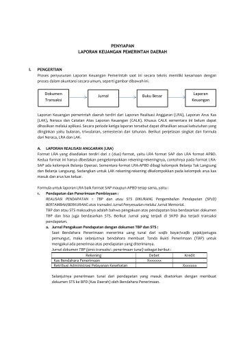 PENYIAPAN LAPORAN KEUANGAN PEMERINTAH DAERAH I ...