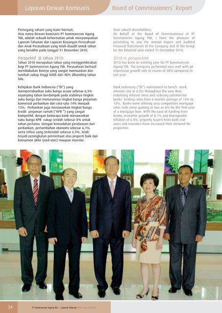 PT Summarecon Agung Tbk | Laporan Tahunan 2010 Annual Report