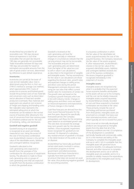 ArcelorMittal Annual Report 2008