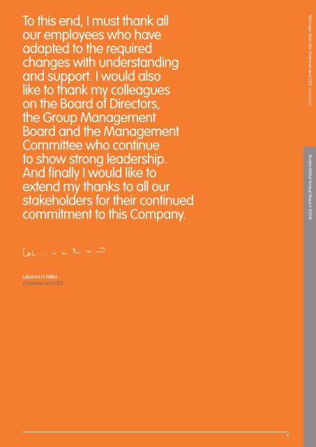 ArcelorMittal Annual Report 2008