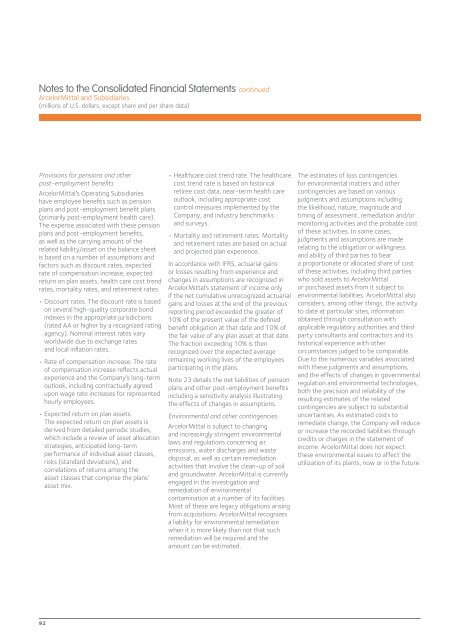 ArcelorMittal Annual Report 2008