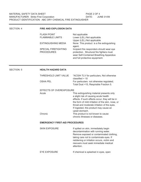 Print MSDS - Miller Electric Company Publications