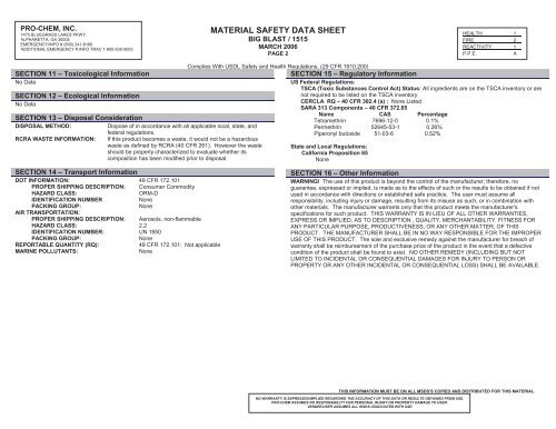 Print MSDS - Miller Electric Company Publications