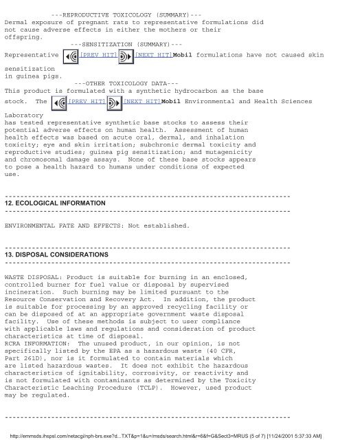 Print MSDS - Miller Electric Company Publications