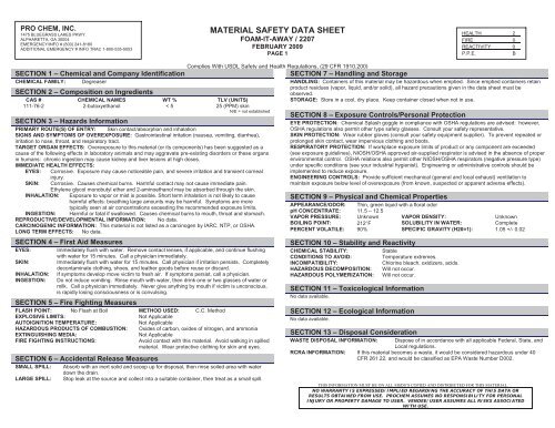 Print MSDS - Miller Electric Company Publications