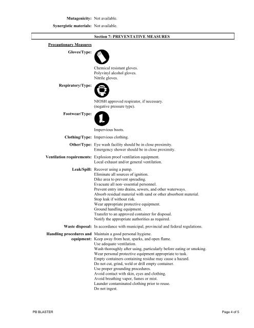 Print MSDS - Miller Electric Company Publications