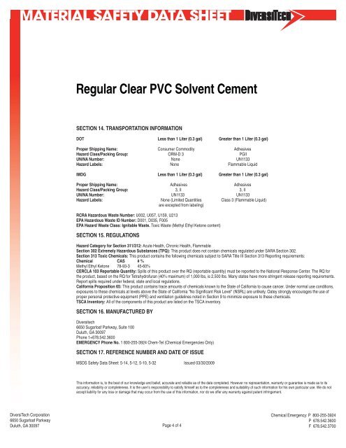 Print MSDS - Miller Electric Company Publications