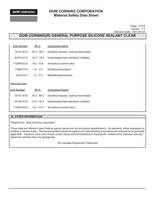 Print MSDS - Miller Electric Company Publications