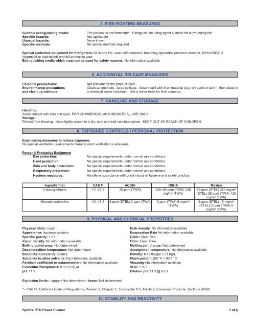 Print MSDS - Miller Electric Company Publications