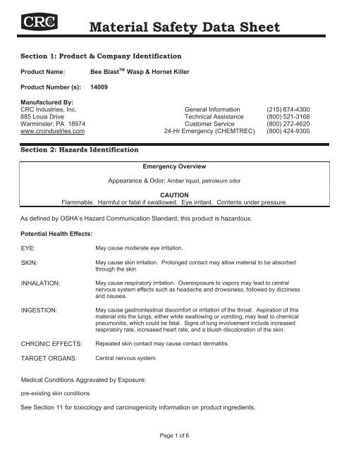 Print MSDS - Miller Electric Company Publications