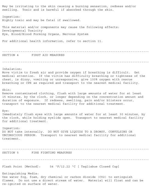 Print MSDS - Miller Electric Company Publications