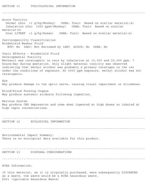 Print MSDS - Miller Electric Company Publications