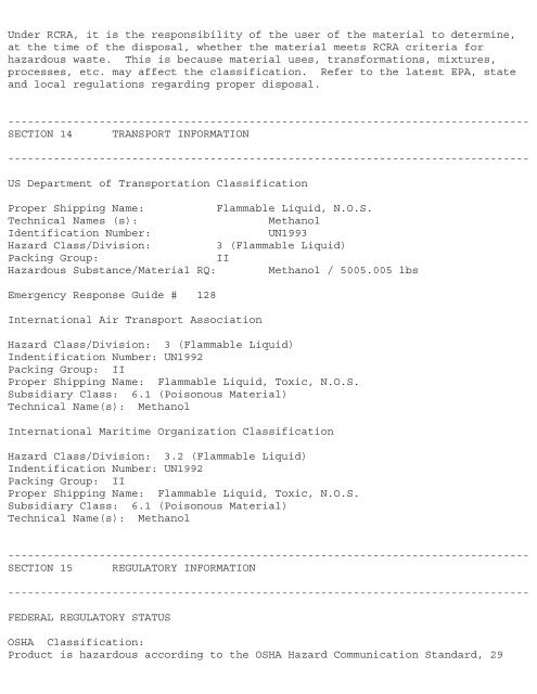 Print MSDS - Miller Electric Company Publications