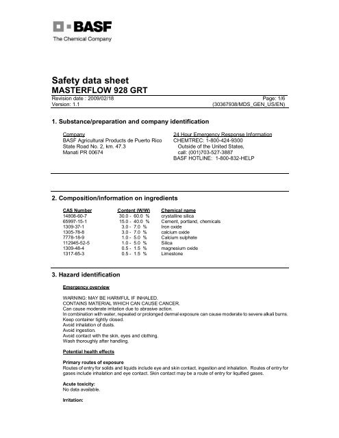 Print MSDS - Miller Electric Company Publications