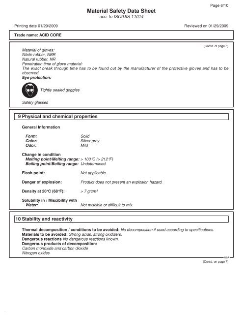 Print MSDS - Miller Electric Company Publications