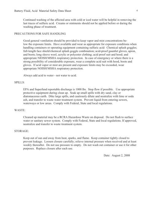 Print MSDS - Miller Electric Company Publications