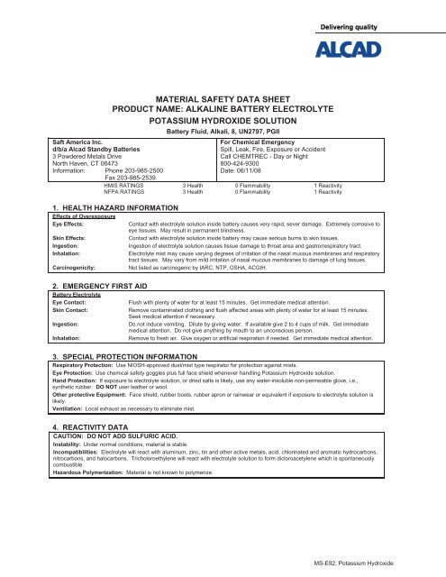 Print MSDS - Miller Electric Company Publications