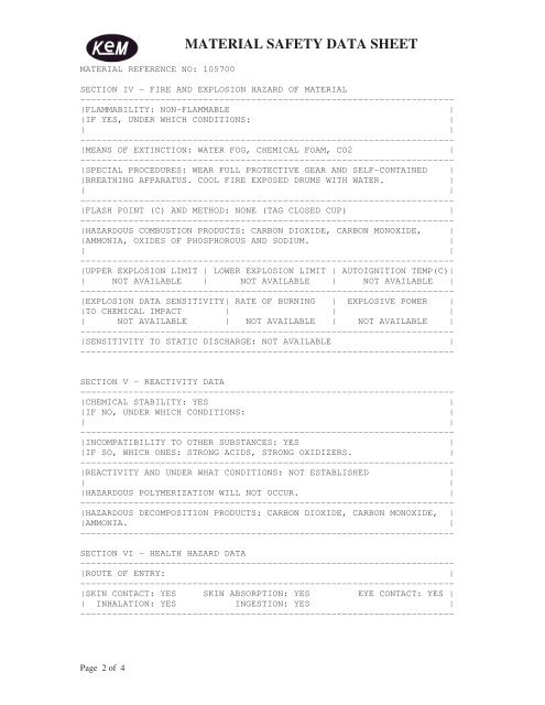 Print MSDS - Miller Electric Company Publications