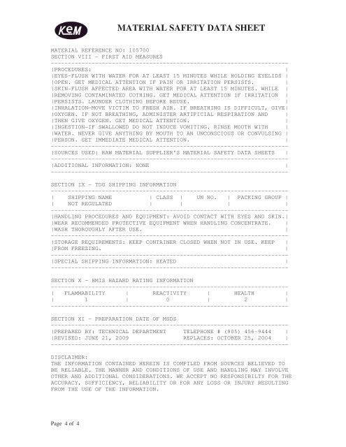 Print MSDS - Miller Electric Company Publications