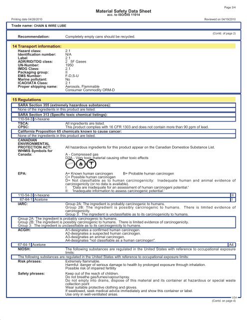 Print MSDS - Miller Electric Company Publications