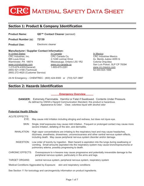 Print MSDS - Miller Electric Company Publications