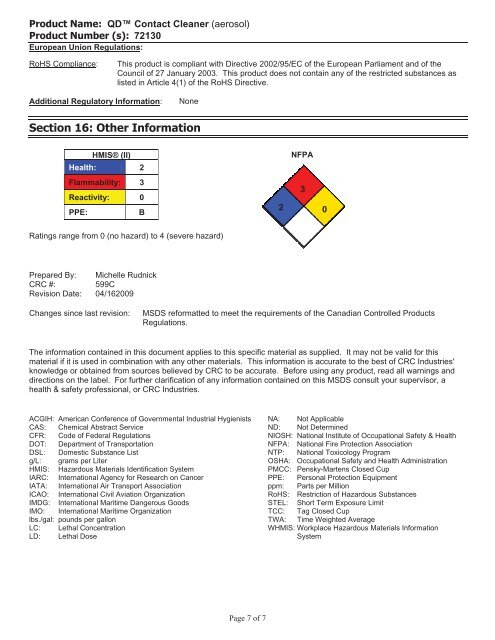 Print MSDS - Miller Electric Company Publications