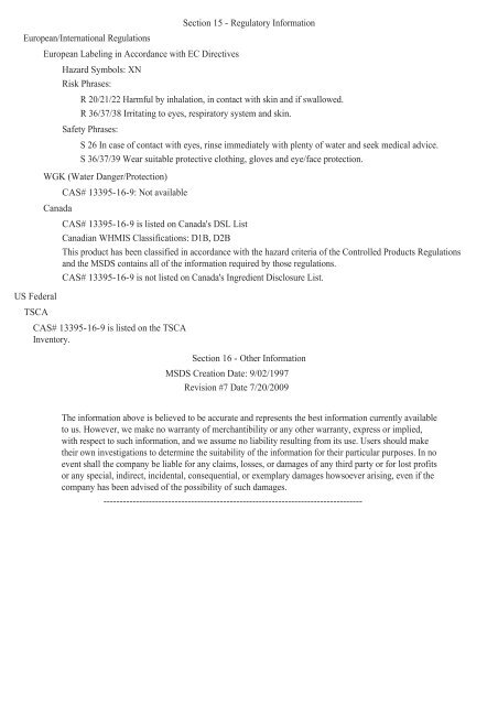 Print MSDS - Miller Electric Company Publications