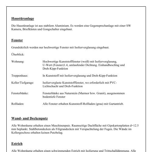 BAUBESCHREIBUNG - Ingenieurbüro Baba