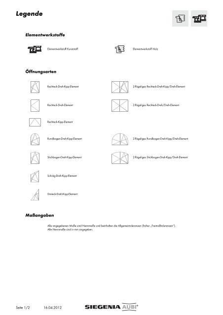 Symbole und Abkürzungen - Siegenthaler AG